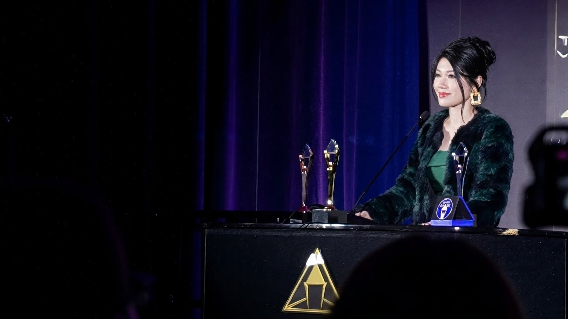 Ada speaking at an awards event